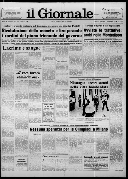 Il giornale nuovo : quotidiano del mattino